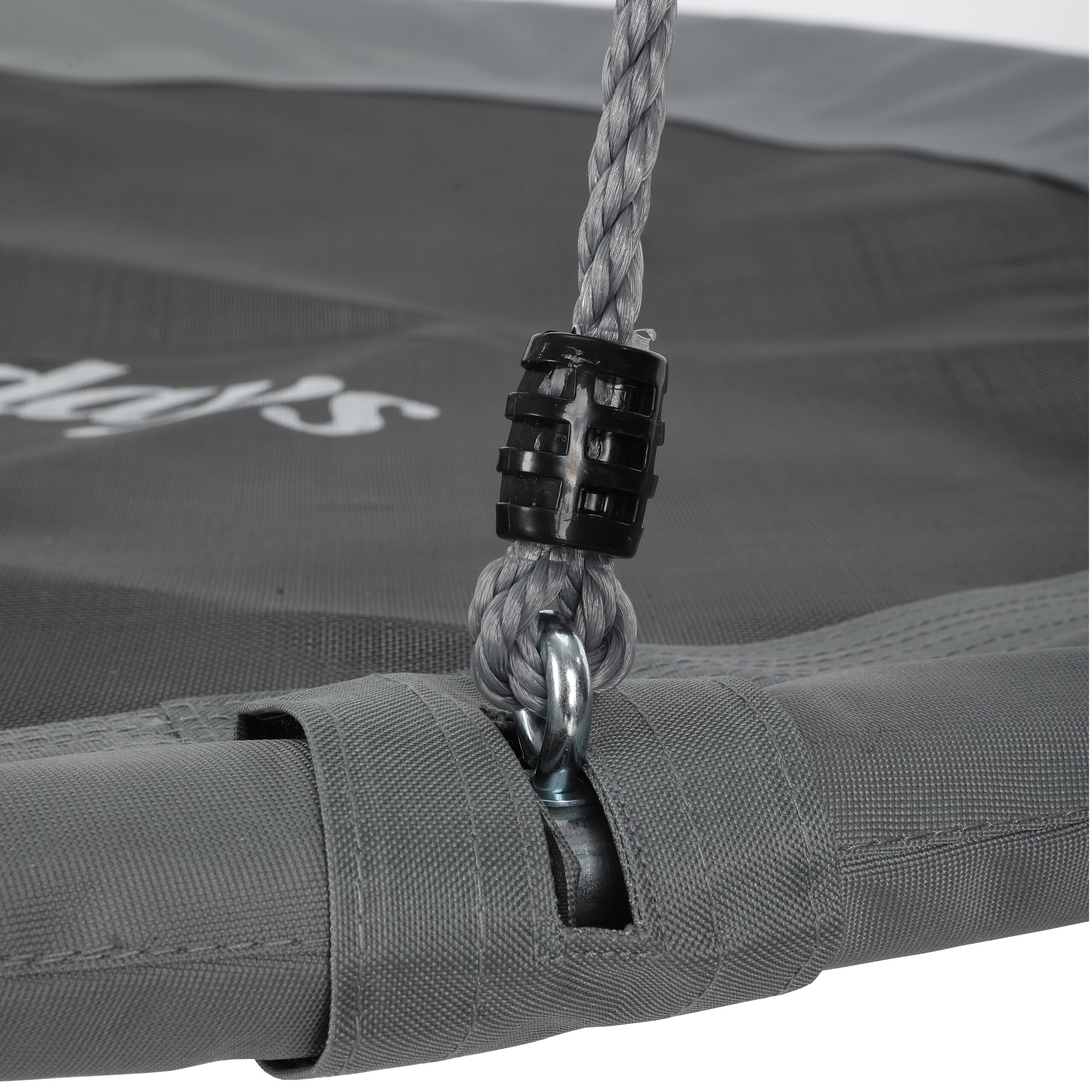Relaxdays Balançoire nid d'oiseau Ronde, Ø 110 cm, à Suspendre, 100 kg, Gris, Enfant Adulte Jardin extérieur