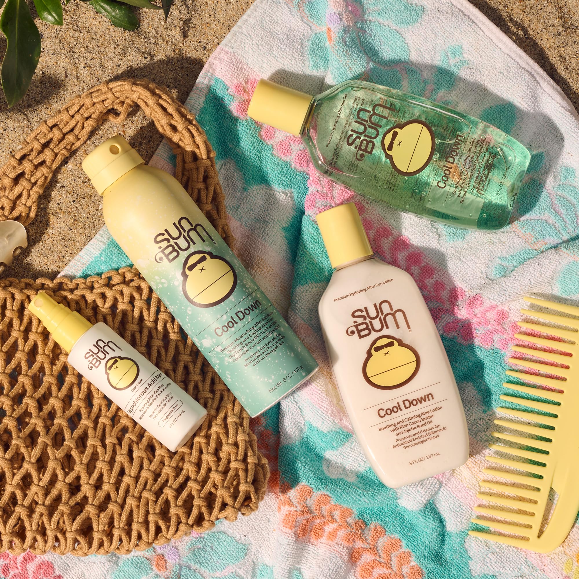 Sun Bum Cool Down Feuchtigkeitsspendende After Sun Lotion mit feuchtigkeitsspendender Aloe, Kakaobutter und Vitamin E
