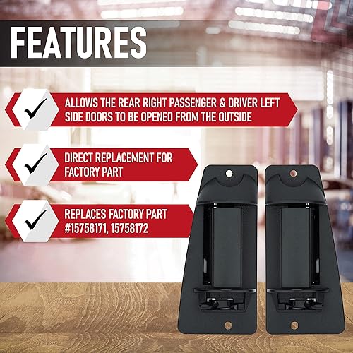 Miniatura 2 de Manija exterior de repuesto - Trasera conductores y pasajeros - ChevyGMC Silverado, Sierra (Excl. Classic) - OEM 1575817115758172