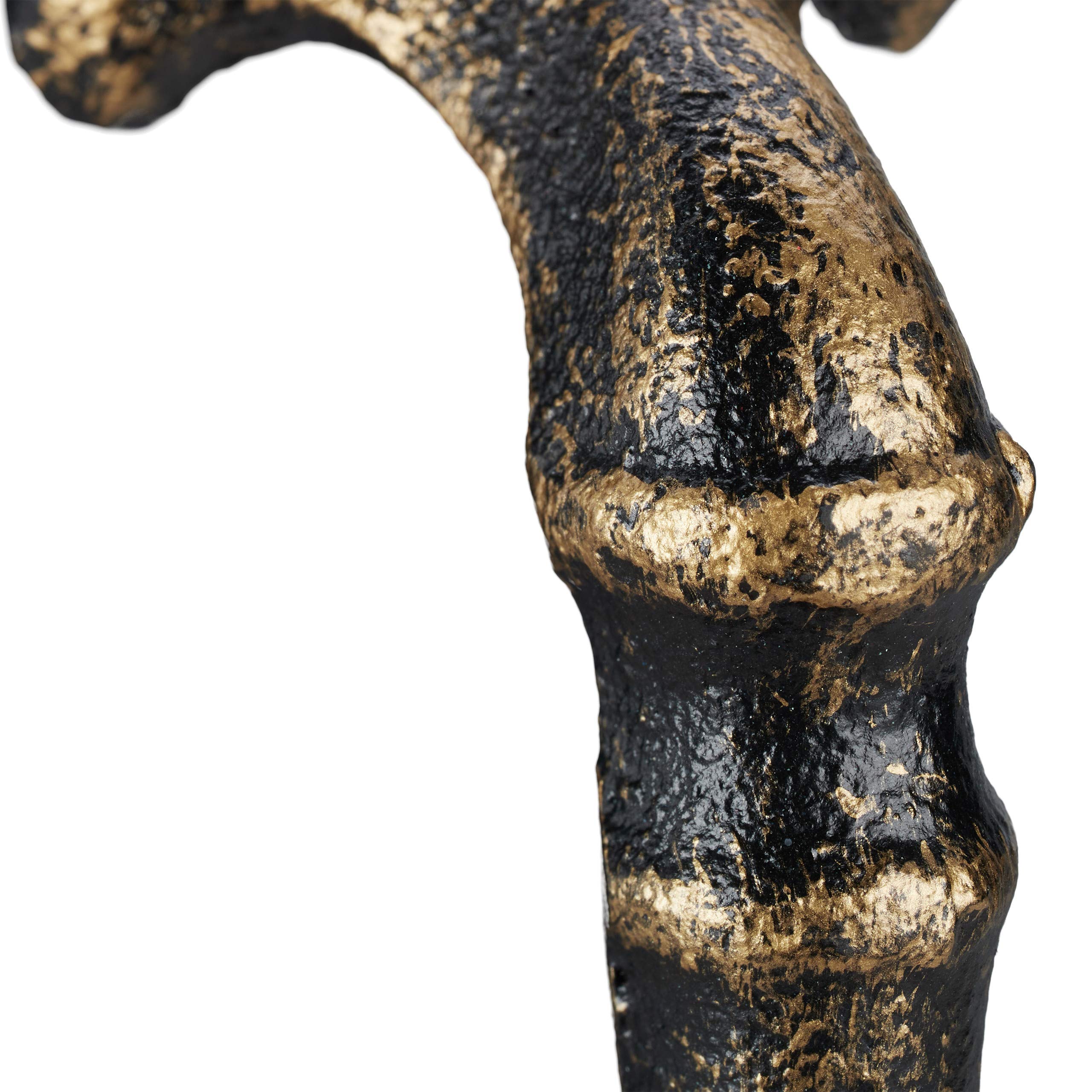 Relaxdays Tiradores de Muebles Antiguos, 2 Manijas Puertas Armarios y Cajones, Hierro Fundido, 20cm, Bronce