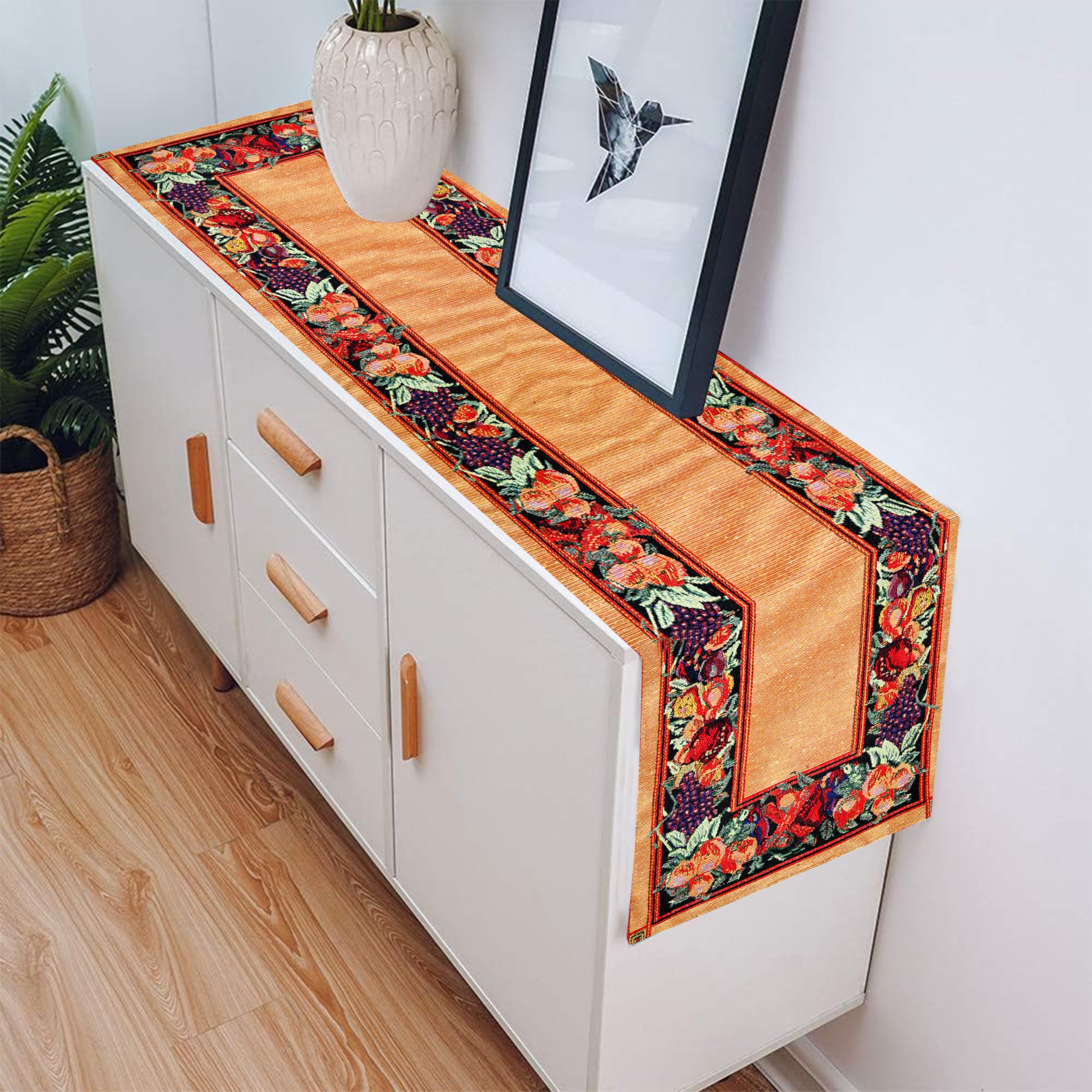 See full amazon price history chart for PRAKARTIK BY INDUARTS 100% Cotton Fruit and Veggie Border Rectangular Dining Table Runner. Bronze and Green (Set of 1 + 135 cm Runner ) PRAKARTIK BY INDUARTS 100% Cotton Fruit and Veggie Border Rectangular Dining Table Runner. Bronze and Green (Set of 1 + 135 cm Runner ) (B0CJYFV1SF) Amazon Price History, Amazon Price Tracker