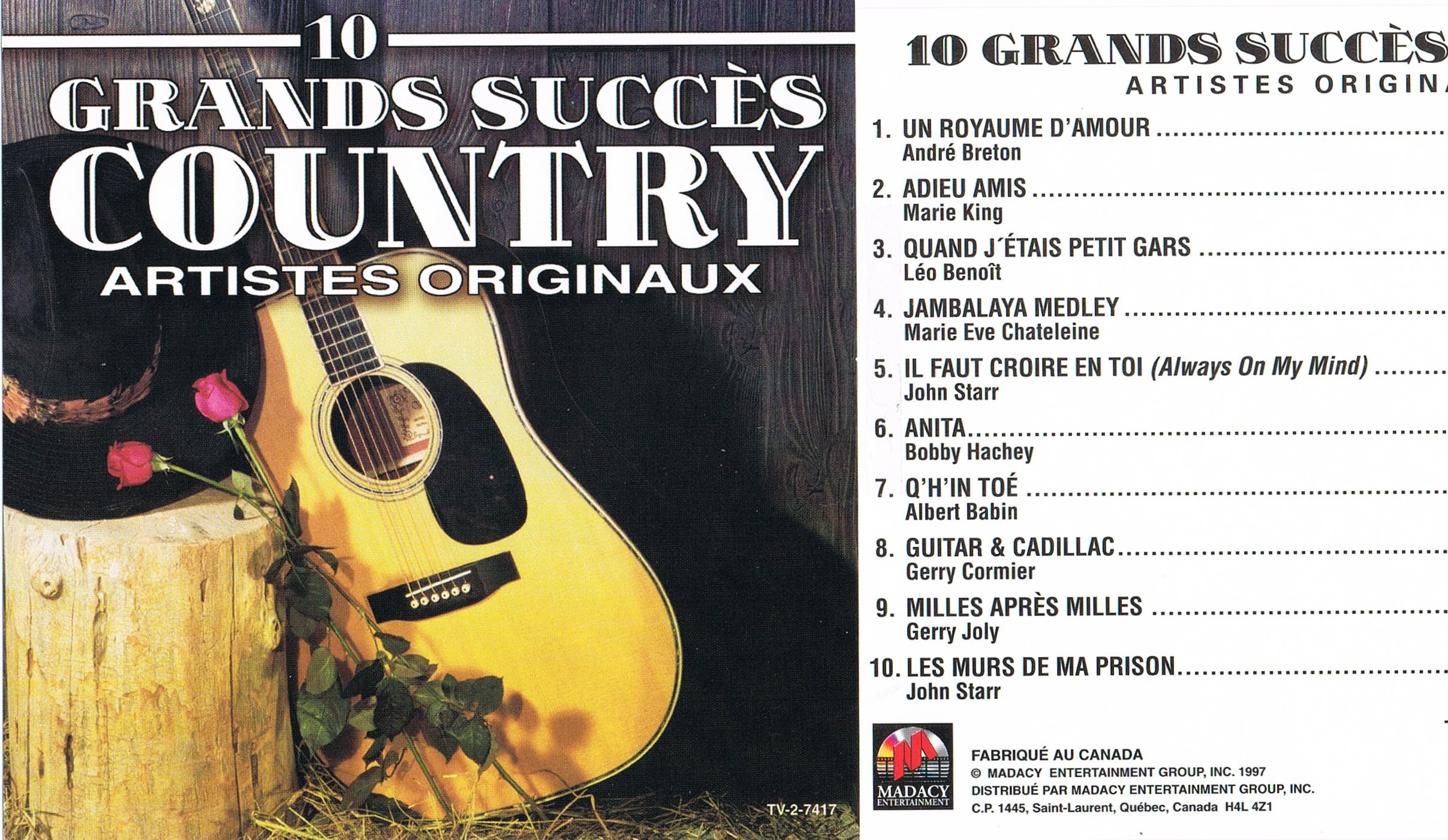 10 Grands Succès Country, Artistes Originaux [Audio CD] Artistes Variés