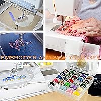 Vista 6 de New Brothread 25 piezas de colores surtidos 70D/2 (60WT) hilo de bobina preenrollado tamaño A SA156 para bordado y máquina de coser DIY hilo