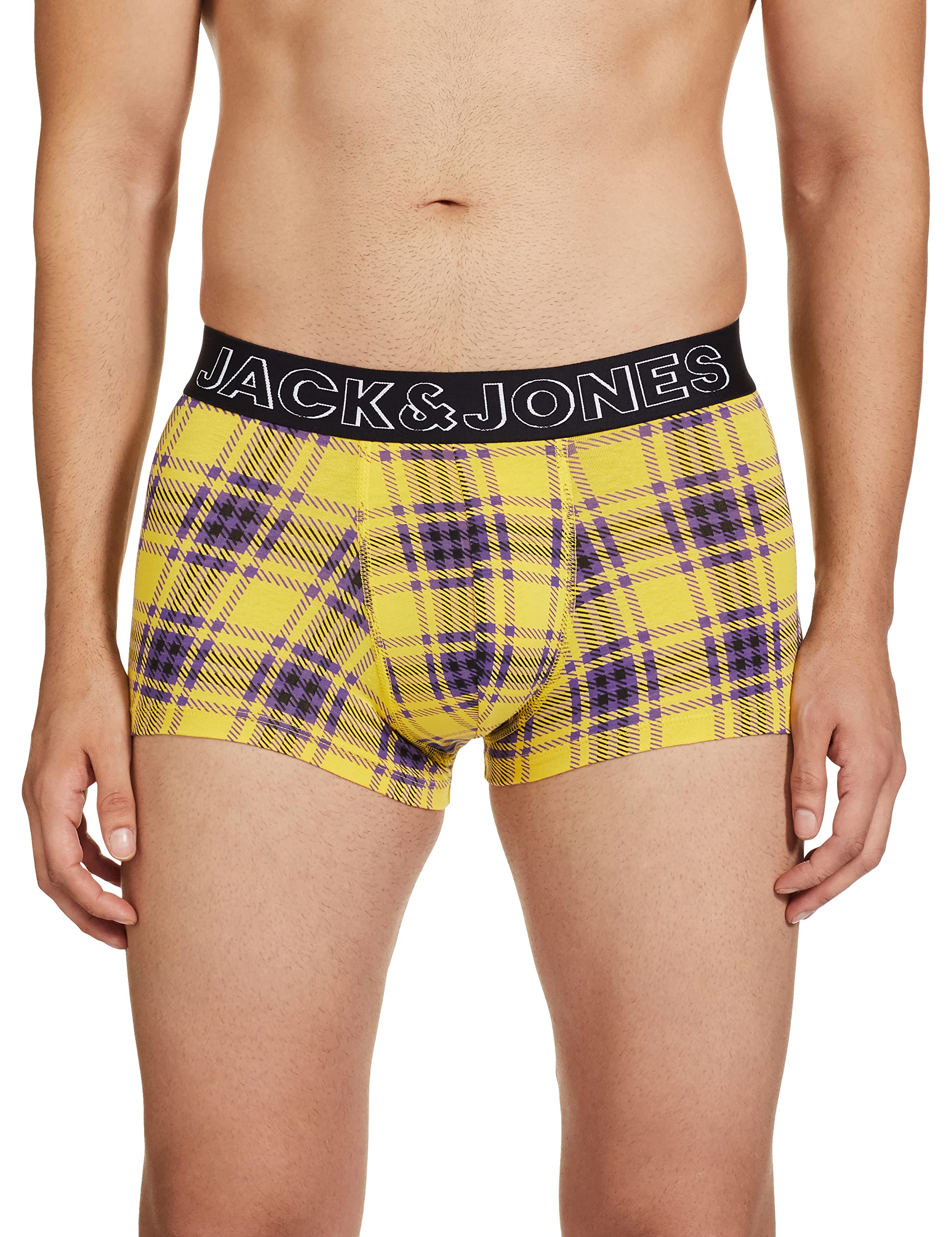 jack & jones Men's Cotton Classic Regular Checkered Trunks-picture-46