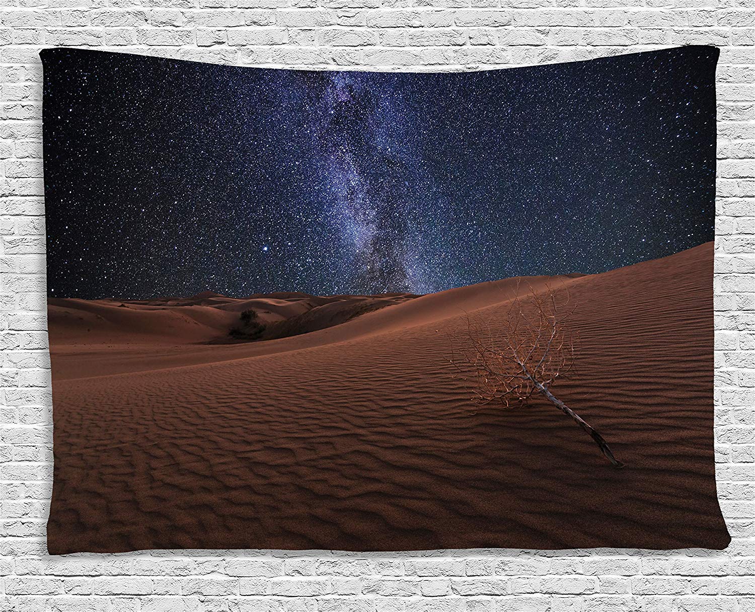 Ambesonne Space Tapestry, Life on Mars Themed Surreal Surface of Gobi Desert Dune Oasis Lunar Adventure Photo, Wide Wall Hanging for Bedroom Living Room Dorm, 60