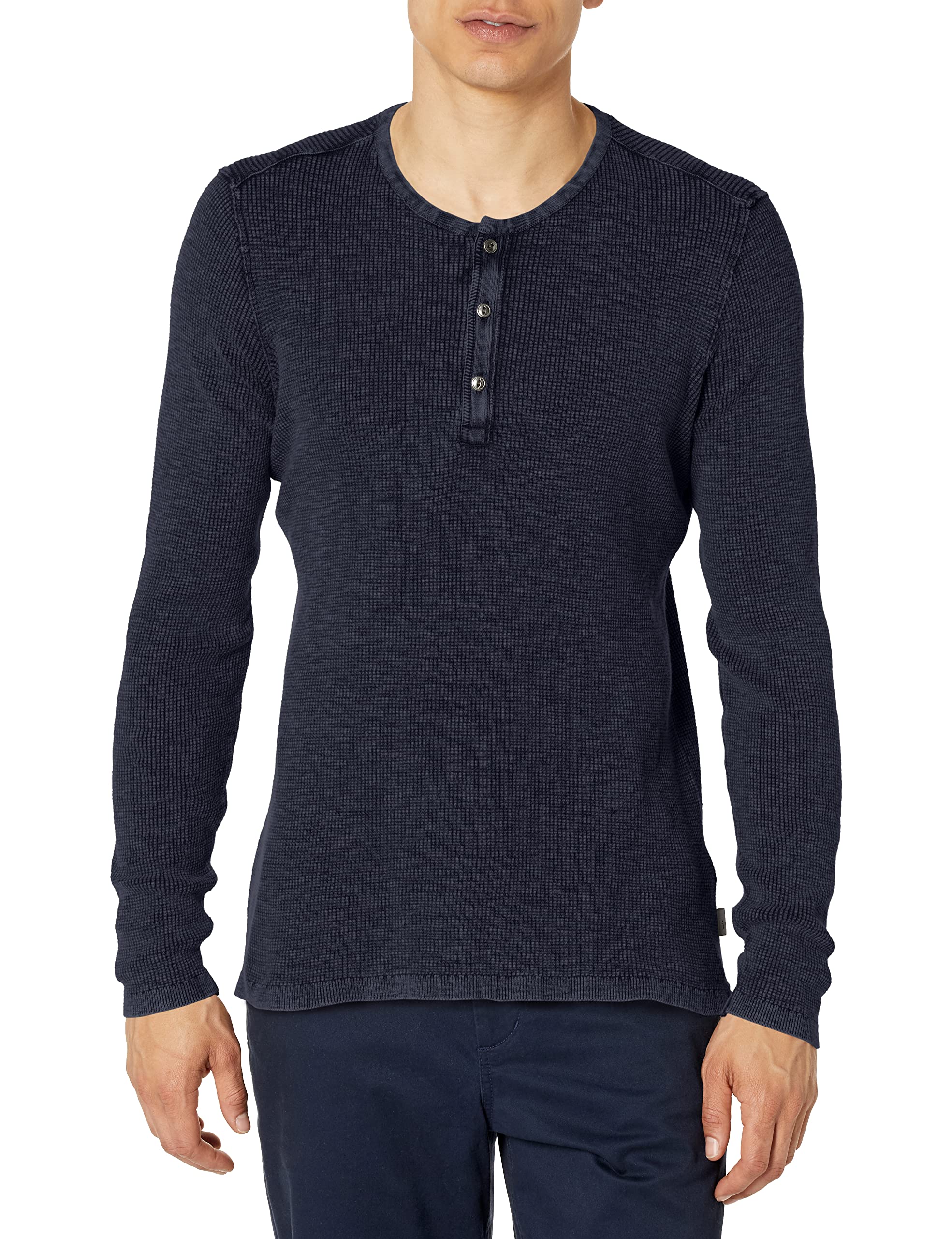 John VarvatosMen's Memphis Waffle Henley