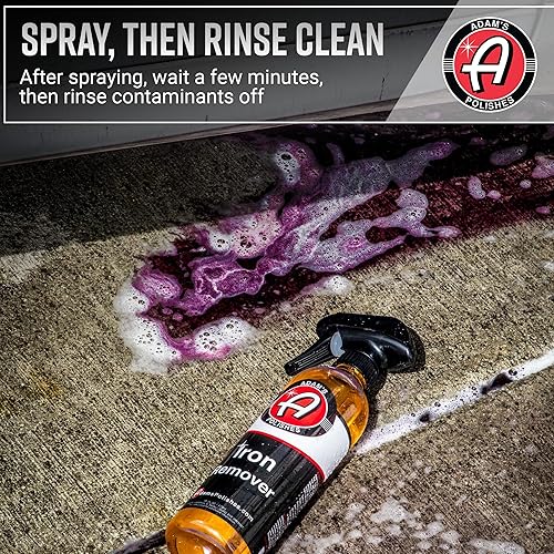 Miniatura 4 de Removedor de Hierro de Adam's Polishes (453g, paquete de 2) - Espray removedor de óxido y hierro para detalle de automóviles. Elimina partículas de