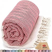 Vista 17 de Bazaar Anatolia Toalla de playa turca – 100% algodón, secado rápido, toalla a rayas sin arena para baño y campamento – De gran tamaño 71 x 39