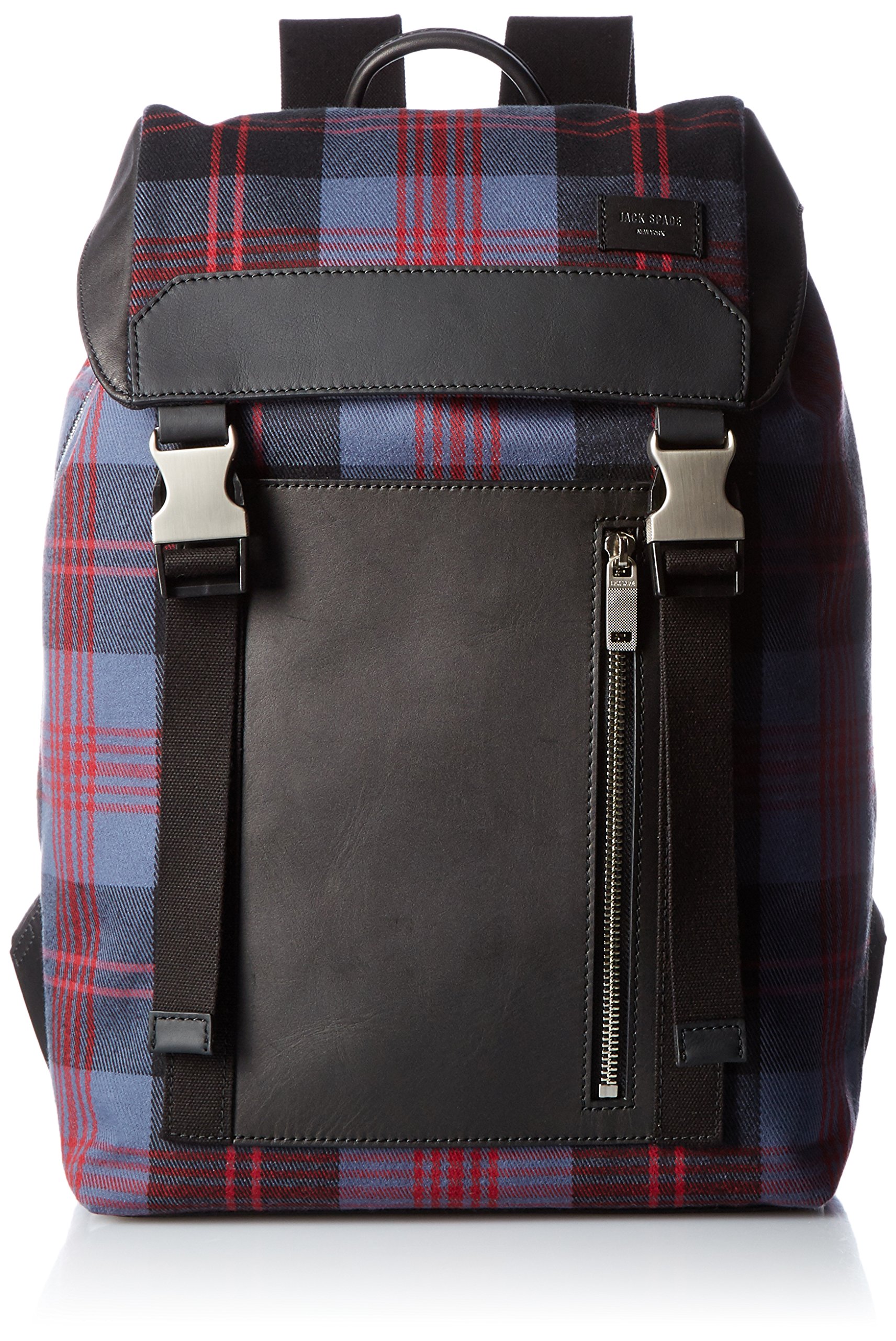 Jack Spade Men's Cocharron Plaid Army Backpack, Indigo