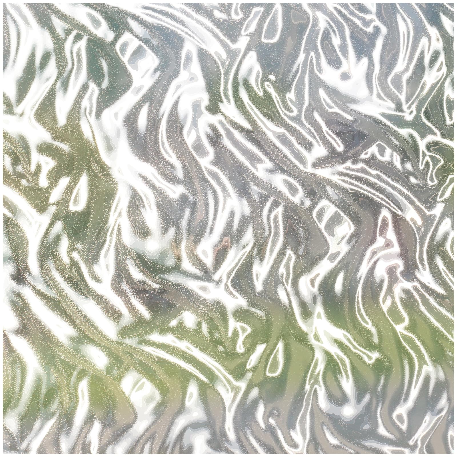 rabbitgoo Frosted Glass Window Privacy Film, Wave Pattern, 17.5" x 78.7"
