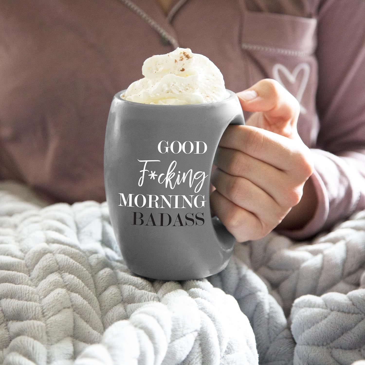 Pavilion Gift Company - Good Fucking Morning Badass - 16 oz Handwarming Coffee Tea Cup Mug Drinkware Husband Boyfriend Groom-To Be - Image 10