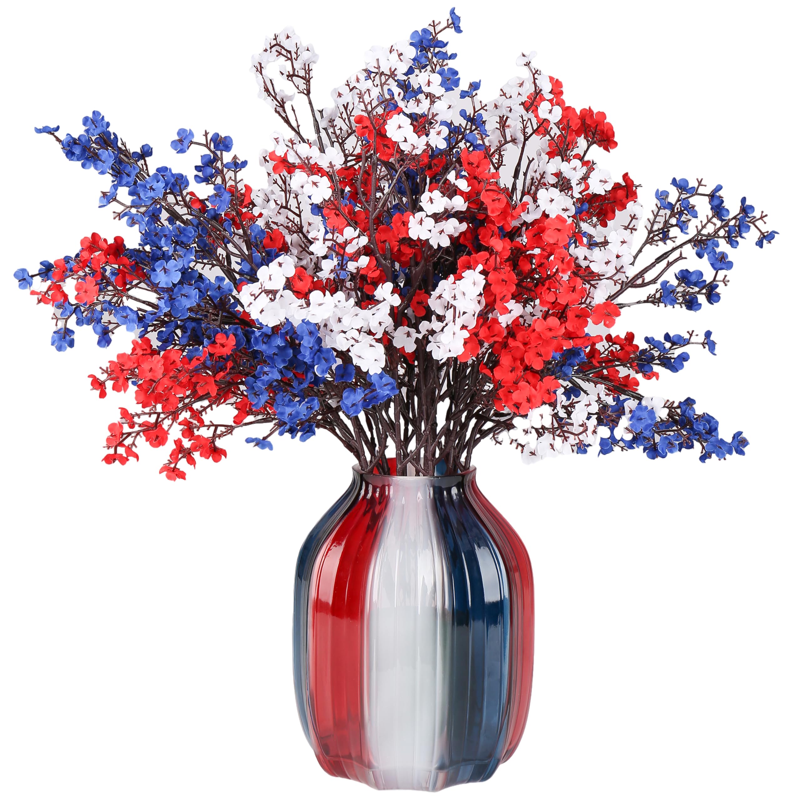 Amazon.com: 4th of July Red White and Blue Decorations Flowers 12 ...
