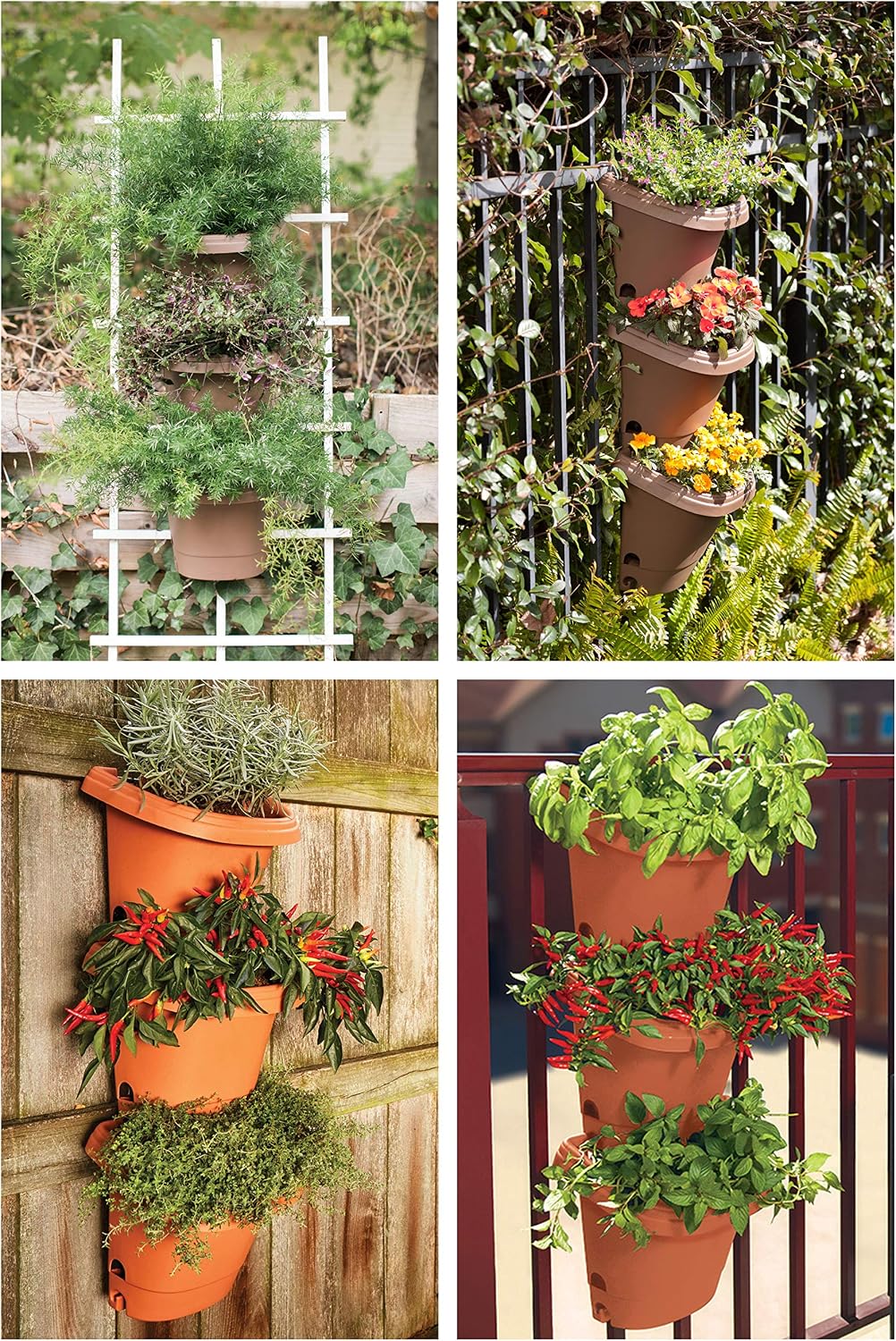 Bloem 3 Pack, Terra Cotta Hanging Garden Planter System (482121-1001)
