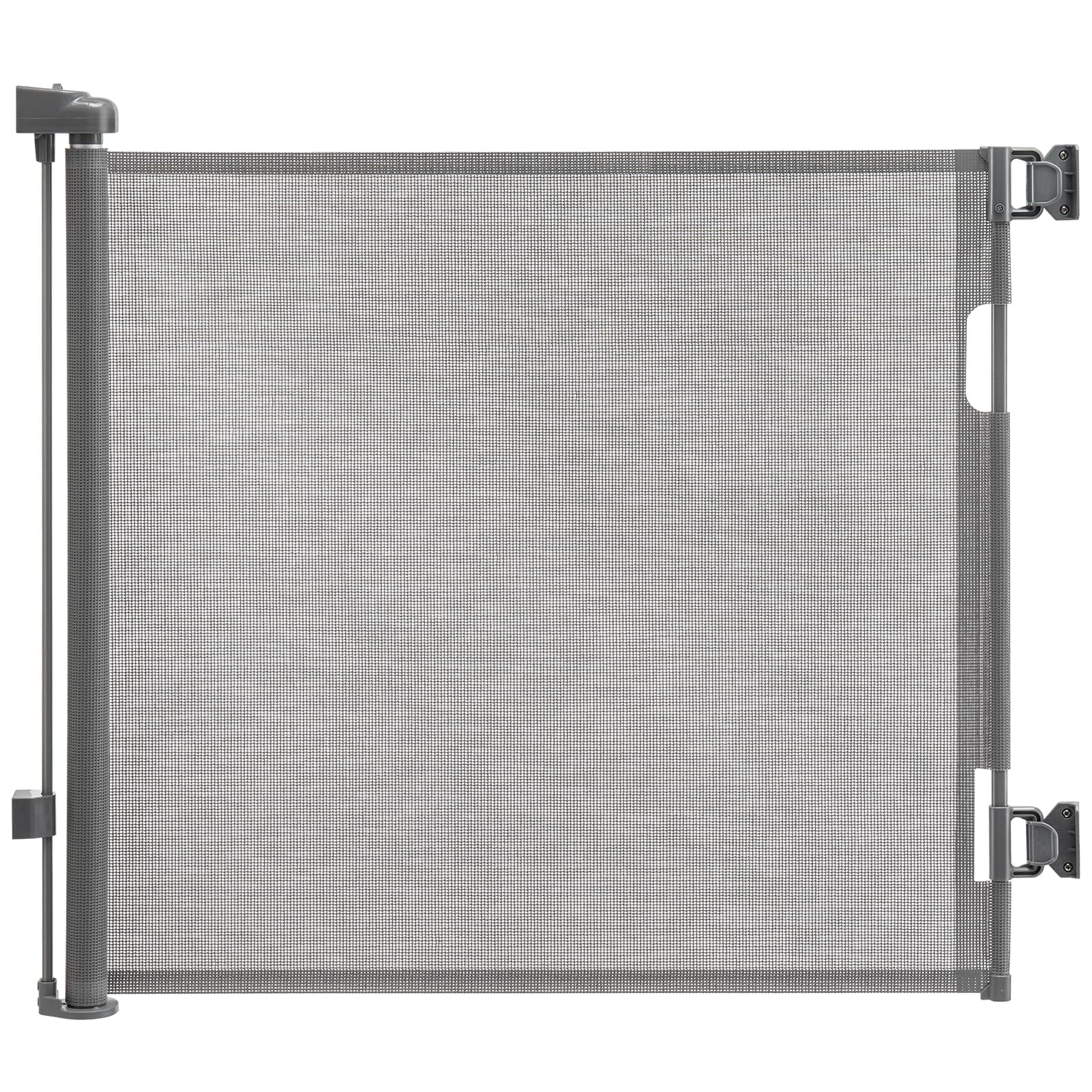 Crownshop Grey Stair Gate, Retractable Stair Gates For Baby And Dogs, Extends Up To 59" Wide, 33" Tall One Handed Operation, Baby Gate For Doorways/Hallways,