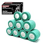 FRESINIDER 9 Rolls Self Adhesive Wrap Athletic Tape Gauze, Breathable Elastic Cohesive Bandage for Sports Injury & Pet (7 Pcs 2 x 5 Yards + 2 Pcs 1 X 5 Yards) (Green)