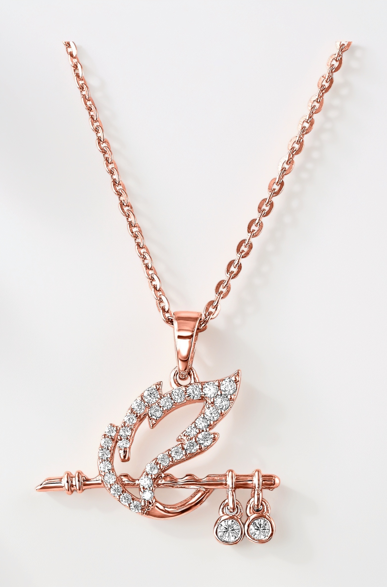 - 925 Sterling Silver Rose Gold Deity Spirit Pendant with Chain | Necklace for Women & Girls | With Certificate of Authenticity and BIS Hallmark