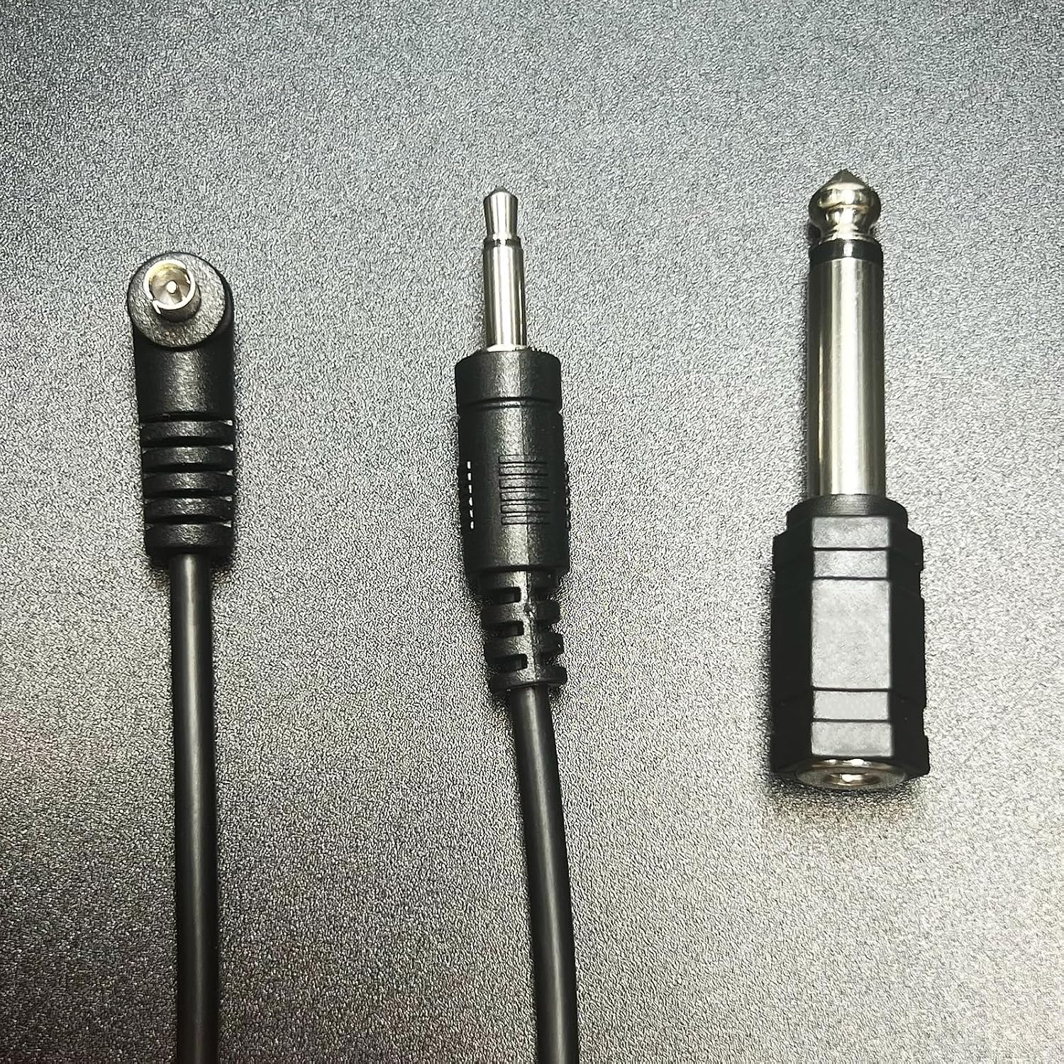 118"/3m 3.5mm to Male Flash PC Sync Cord Cable with 6.35mm to 3.5mm Adapter for Studio Strobe Trigger Camera Lighting