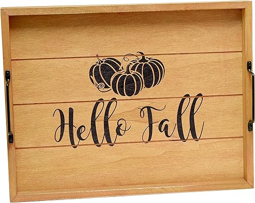 Miniatura 40 de Elegant Designs HG2000-AHH Margarita Drinks Lime Bar Kitchen Wetbar Bandeja Decorativa de Madera para Servir con Asas, 15.50" x 12", Aqua Wash Happy