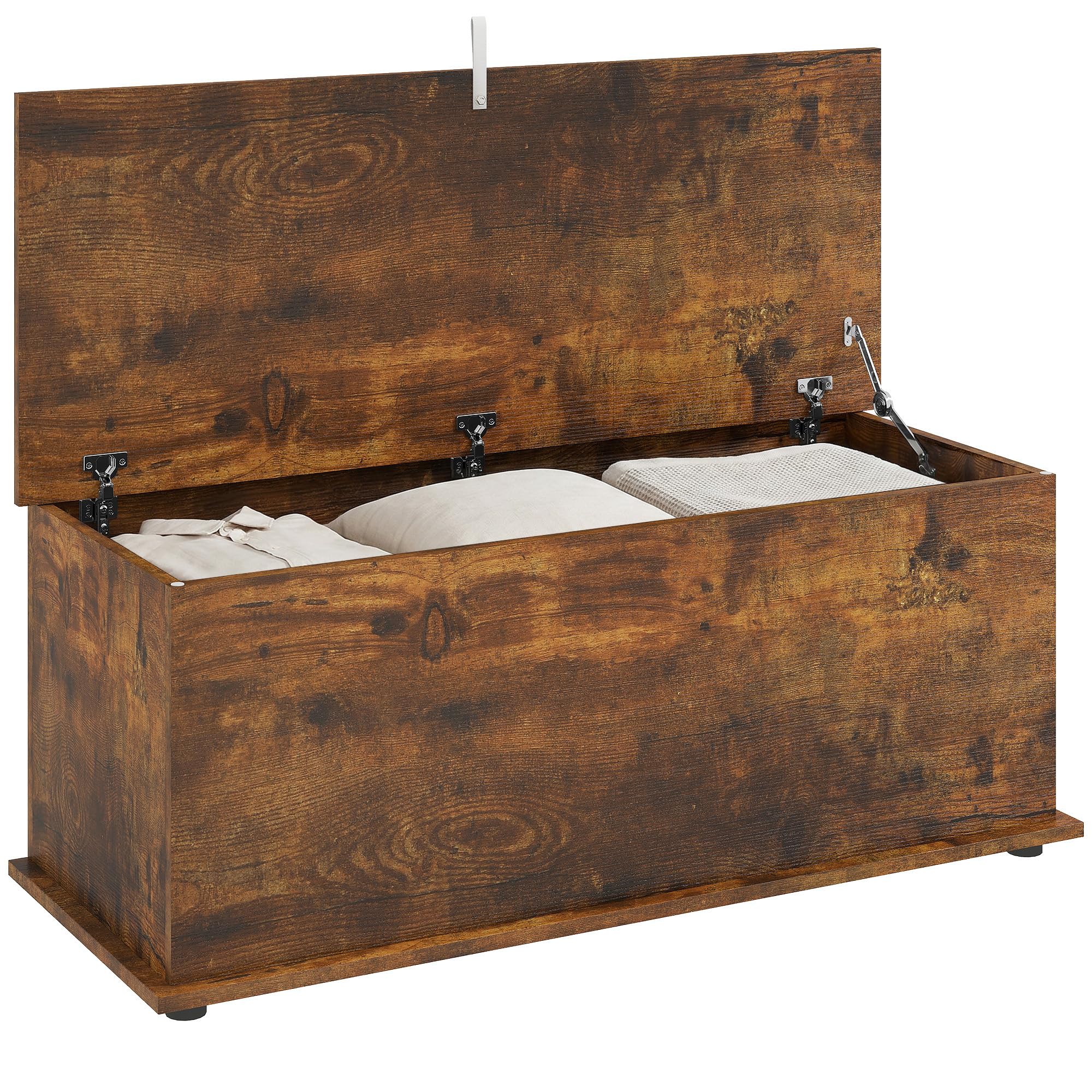 HOMCOM Storage Chest With Lid, 113L Storage Box in Brown