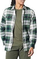 Vista 1 de Tienda Essentials Camisa de franela de manga larga con dos bolsillos para hombre