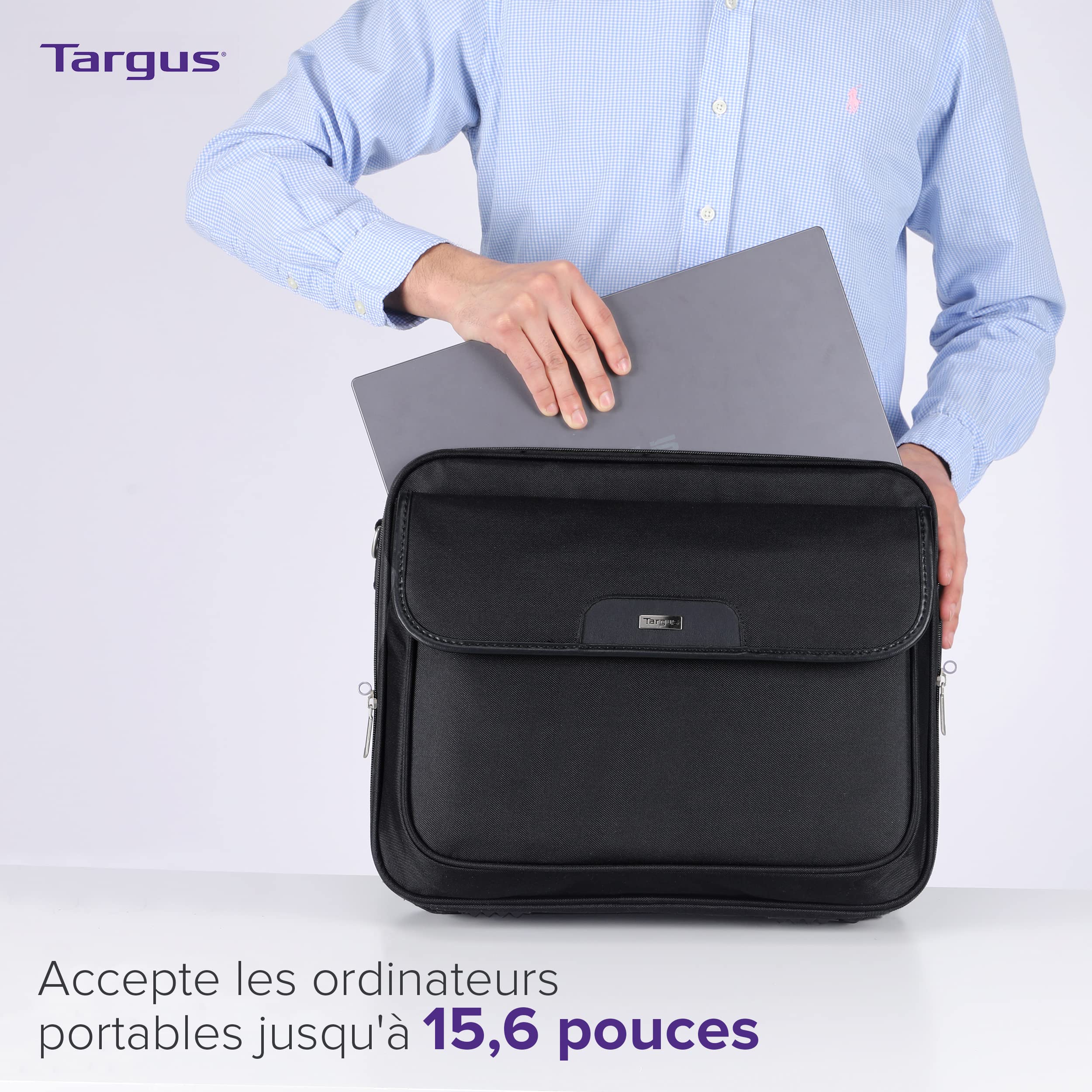 Targus CNP1 Notepac Plus Clamshell Sacoche pour Ordinateur Portable 15,6" - Noir
