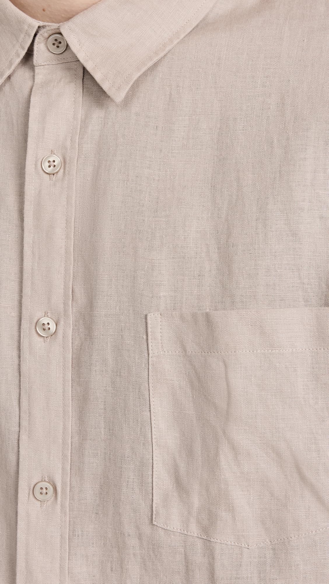 Vince Camisa de lino de manga corta para hombre