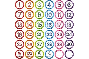 FaCraft 36PCS Colorful Number Spot Markers Stickers