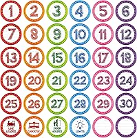 Vista 1 de FaCraft Lugares bohemios para el suelo del aula, 36 unidades, calcomanías de números impermeables para preescolar, jardín de infantes, maestros