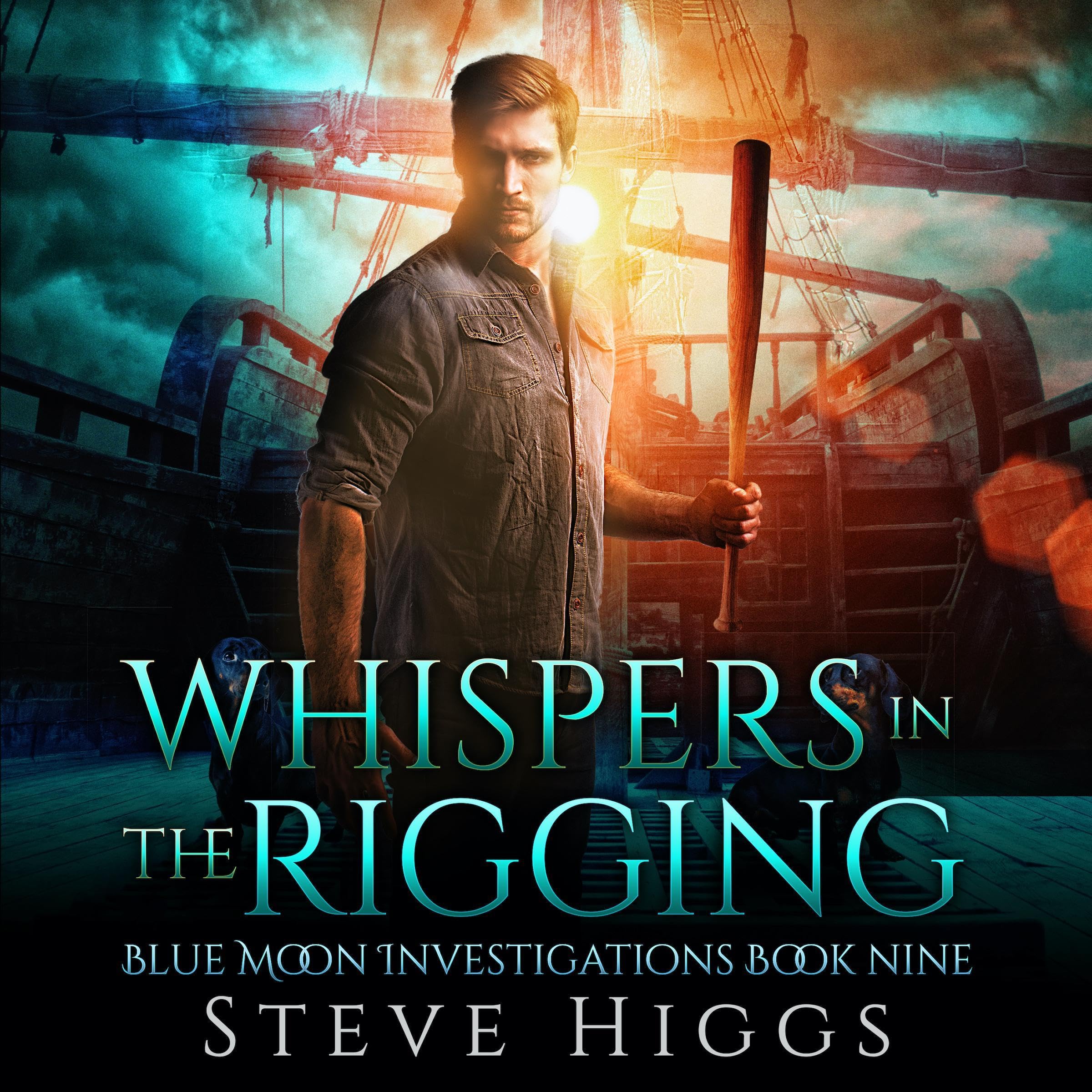 Cover art for Whispers in the Rigging: A Snarky Paranormal Detective Mystery (Blue Moon Investigations, Book 9)