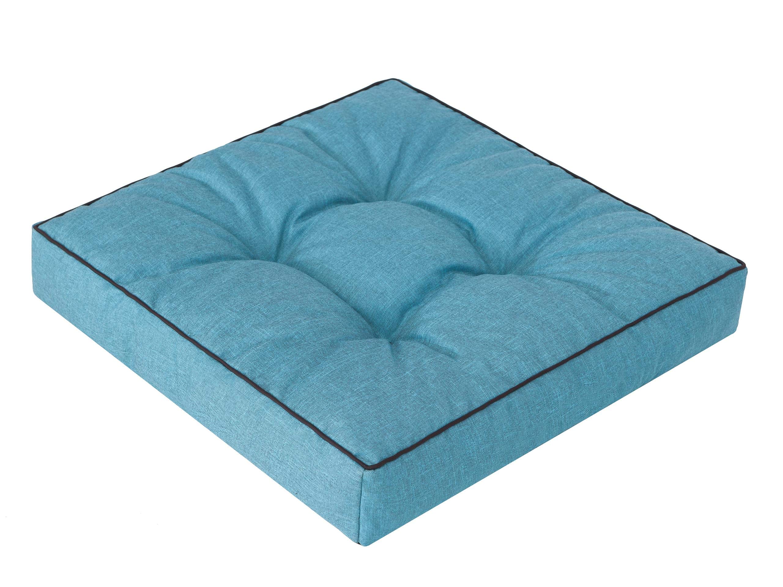 Cojin para Silla de Exterior - Cojín para Muebles de jardín con Respaldo - Cojin de Asiento 60 cm - Impermeables - Azul
