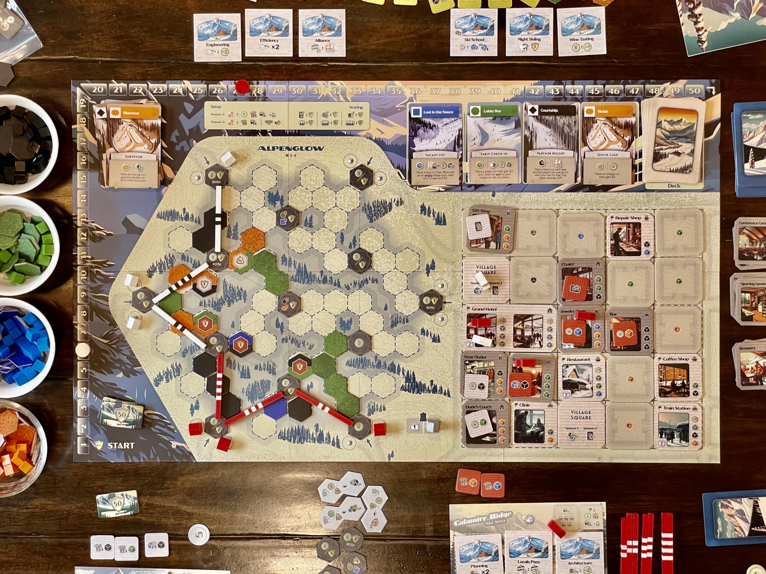 Amazon.com: Alpenglow: The Ski Resort Board Game | Fun Strategy 