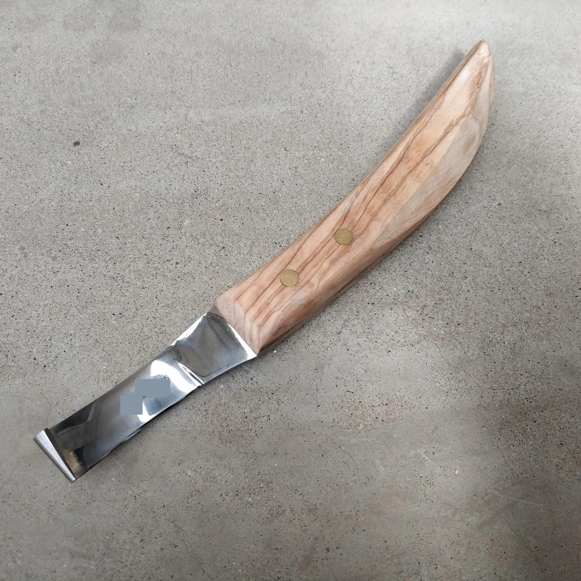 Rechts- oder linkshändiges Hufmesser mit Holzgriff, Hufschmied-Werkzeuge, Hufbesatz, Hufeisen-Reparaturwerkzeuge
