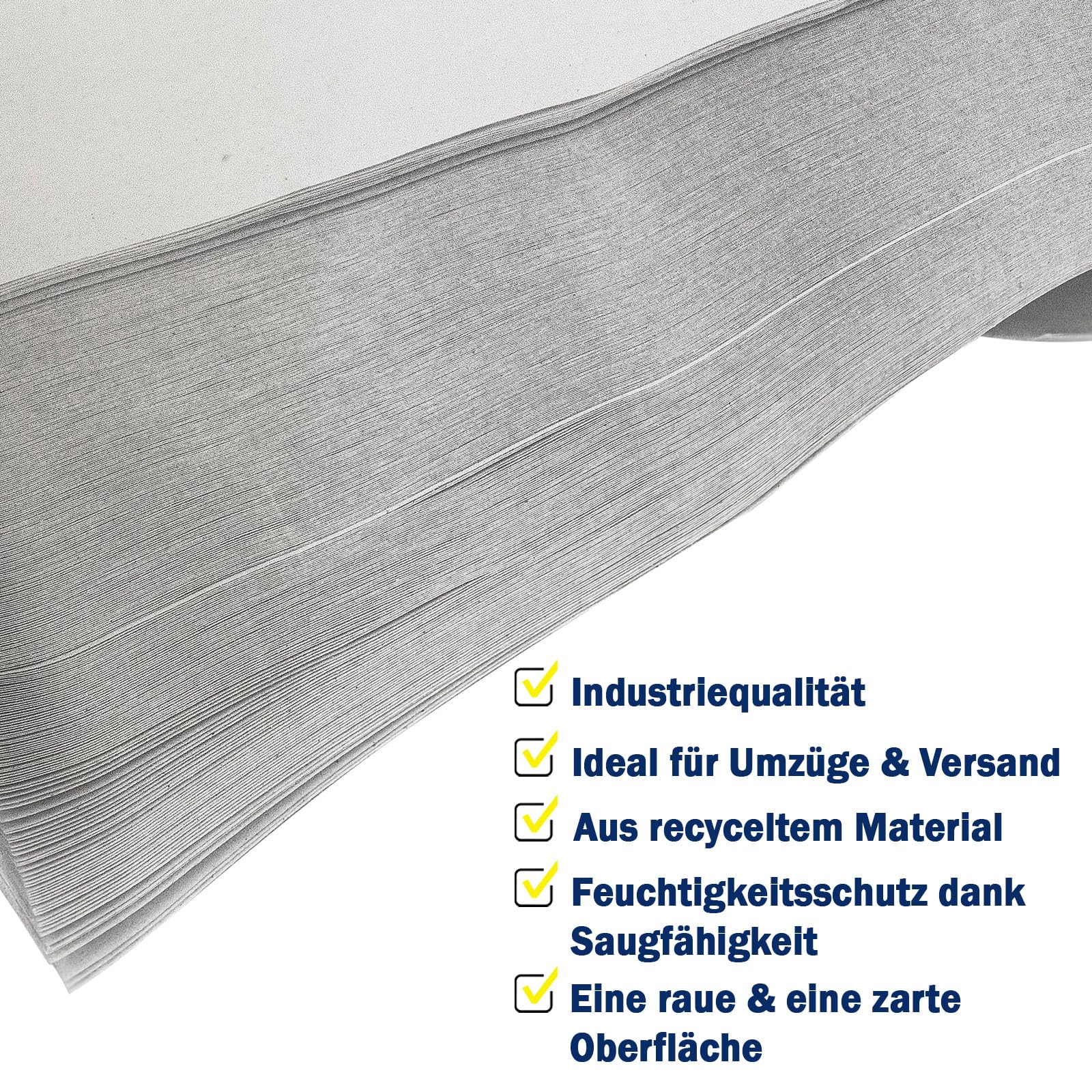 Soie d'emballage KK Verpackungen | Papier d'emballage 25 kg, 50 x 75 cm en gris | Papier de soie de qualité industrielle 30 g/m²