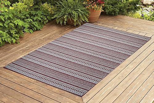 Benissimo Alfombra de interior y exterior de 6 x 9 pulgadas, colección La Petite, alfombras con respaldo de yute para sala de estar, dormitorio,