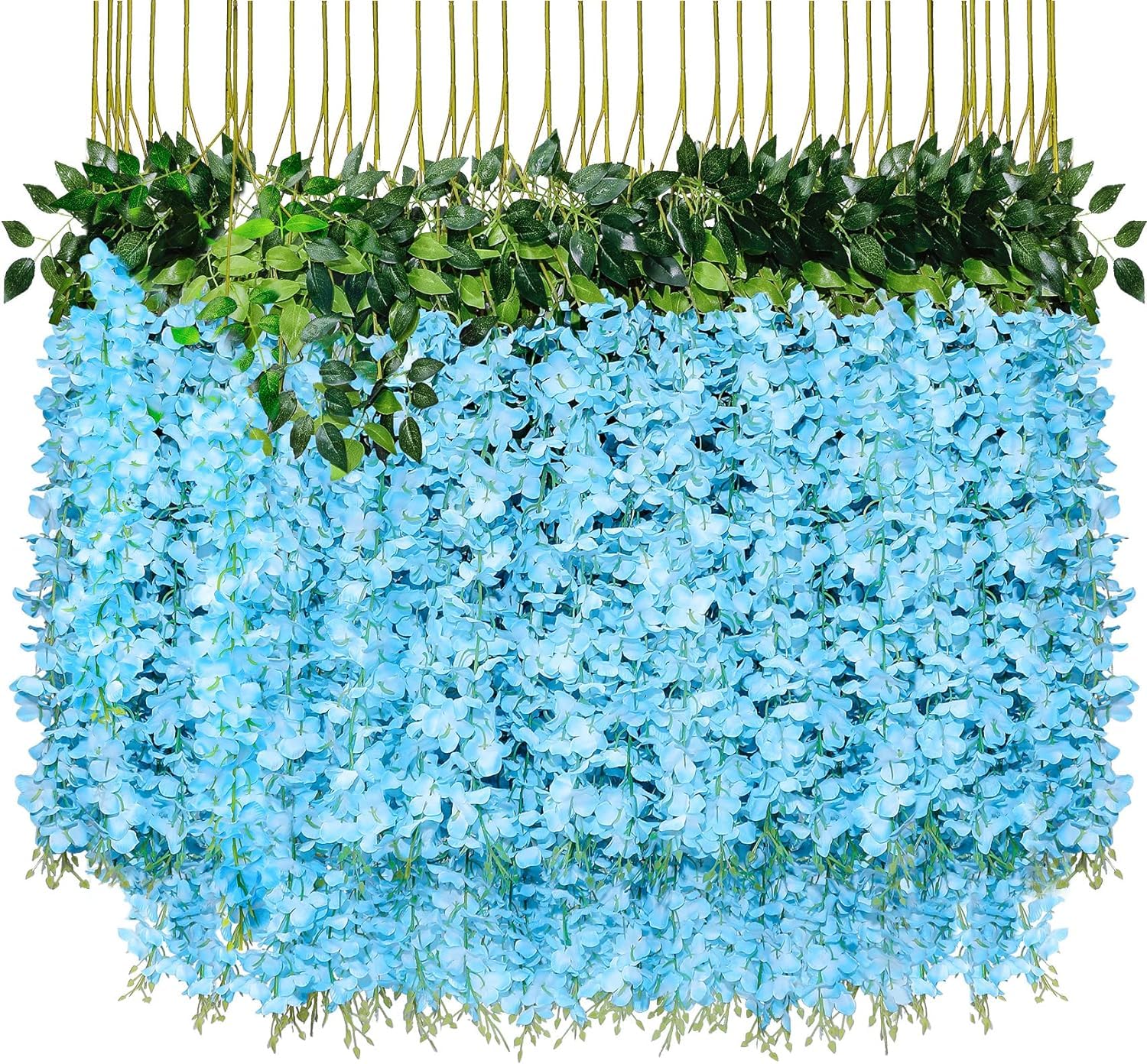 Lazybeee Pack of 24 Pcs Artificial Wisteria Flowers for Decoration Birthday Parties, Wedding, Anniversary, Marriage Dcor, Artificial Silk Wisteria Vine Hanging Flowers (B0CKPX8946) Amazon Price History, Amazon Price Tracker