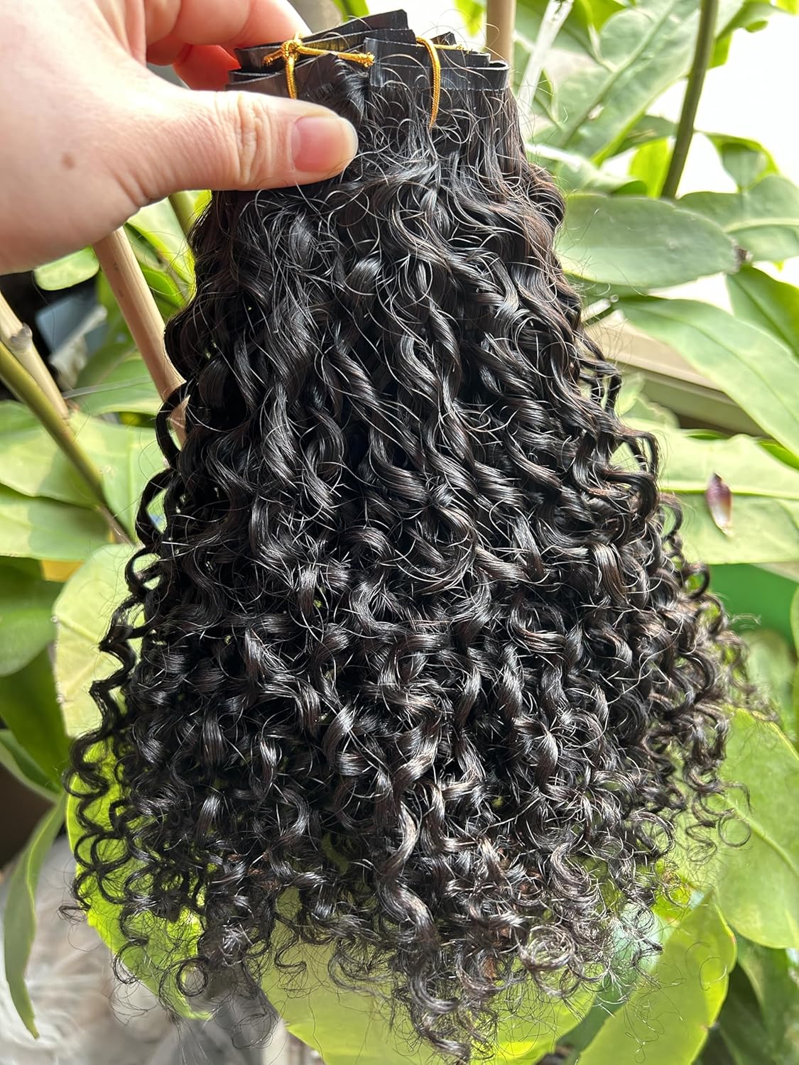 Seamless PU Clip In Hair Extensions Human Hair Curly For Black Women Burmese Weft Clip Ins Extensions Curly 20 Inch
