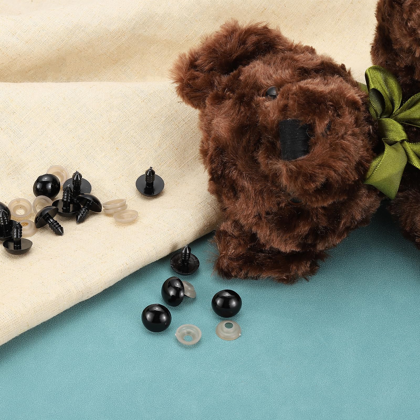 PATIKIL 30mm Safety Eyes, 80 Set Plastic Craft Eyes with Washers for Stuffed Animals Crochet Toys Dolls DIY Craft Making, Black - Image 4