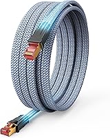 Vista 8 de Snowkids Cable Ethernet Cat 8 de 15 pies, señal fuerte, alta velocidad de 40 Gbps 2000 Mhz, cable de red con conector de Internet RJ45