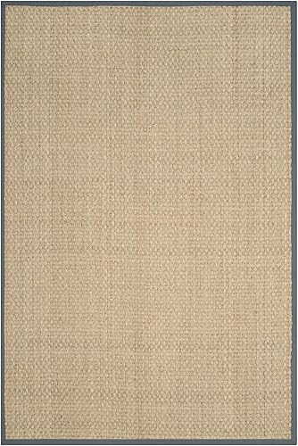 Safavieh NF114A Natural Fiber Collection - Alfombra de fibras naturales de patrón trenzado, varios colores (5 x 8 pies), Fibras naturales,