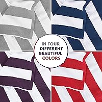 Vista 74 de Utopia Towels 4 Pack Cabana Stripe Beach Towel, 30 by 60 Inches, Oversized 100% Ring Spun Cotton Pool Towels, Highly Absorbent Quick Dry Bath Towels