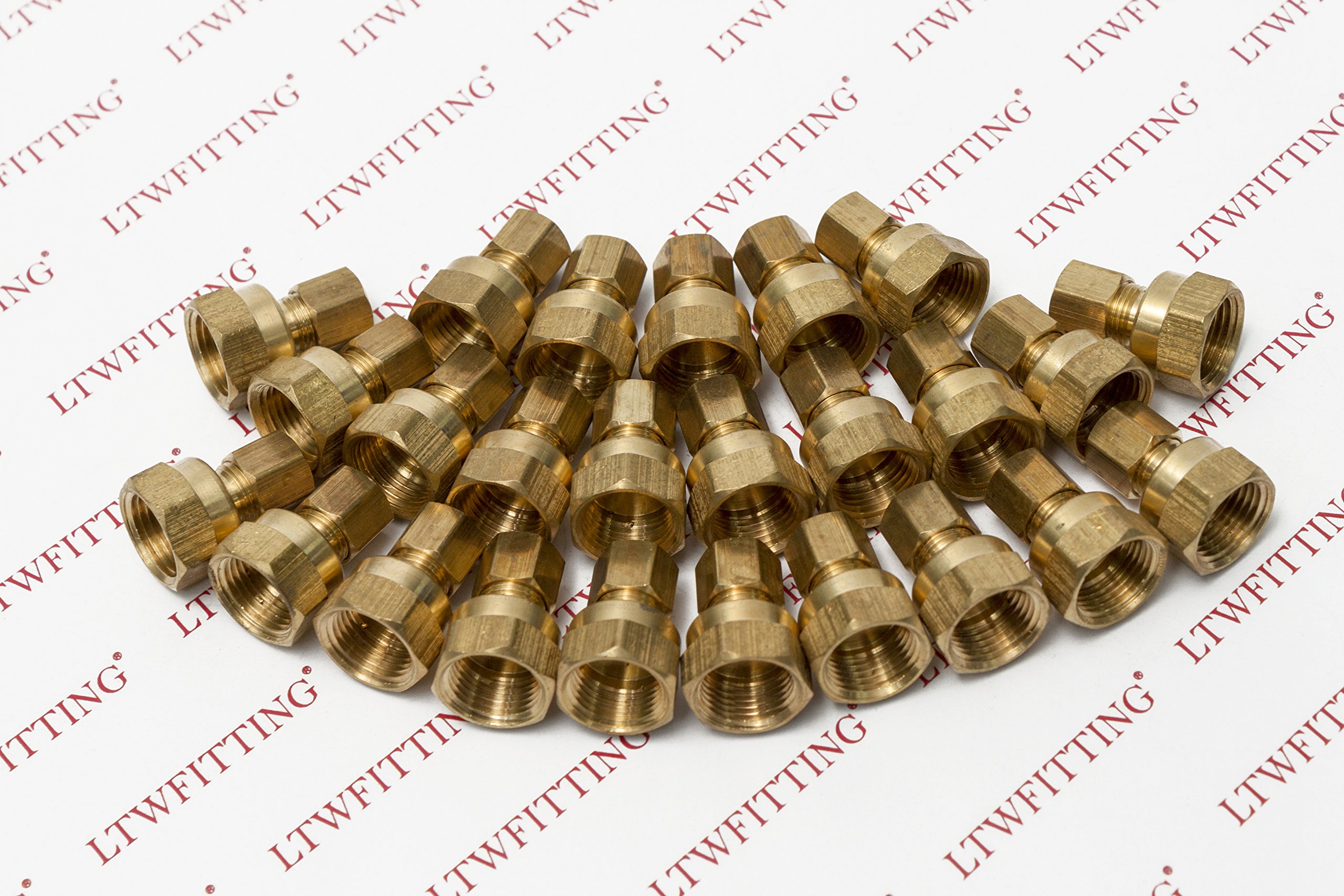 Ltwfitting Laiton femelle 1/10,2 cm OD X 3/20,3 cm NPT Raccord de compression connecteur (lot de 25)
