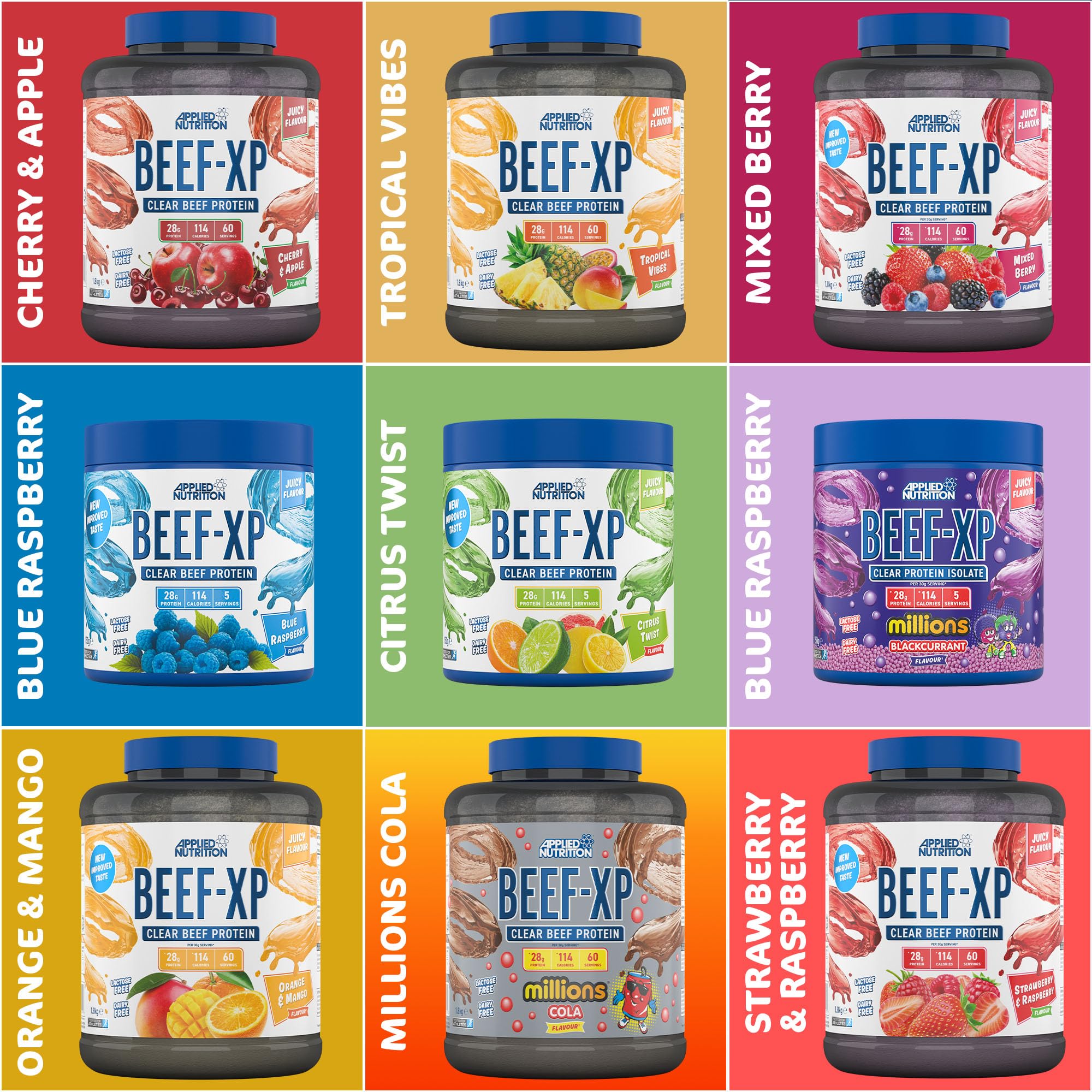 Applied Nutrition Beef XP – Klares Hydrolysiertes Fruchtsaftartiges Beef Protein Isolate, Beef Protein Powder ohne Milchprodukte, Laktose, Zucker, Fettarm (1.8kg, Pineapple)
