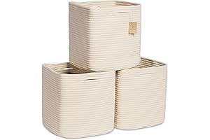 Branäs baskets Ikea, 3-pack cotton rope woven baskets for organizing