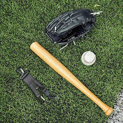 Miniatura 6 de Percha para equipo de béisbol y sóftbol, organizador 3 en 1, soporte para bate de béisbol con clip para guante y gancho para casco para bádminton,