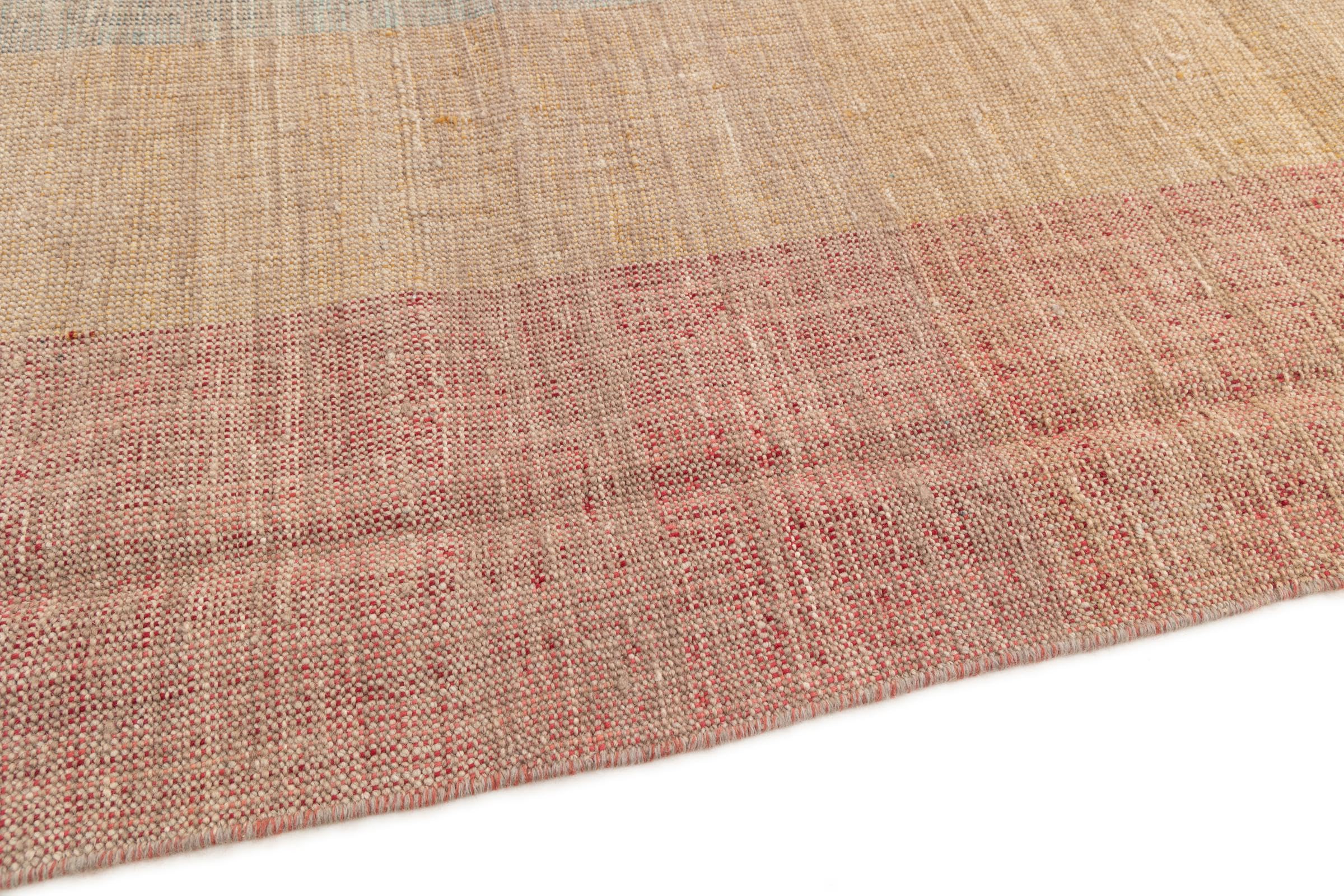 Kilim Afghan Edition 194x298 Tessuto a mano Moderno Tappeto orientale Tappeto di design Tappeto In lana