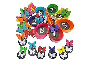 Skoolzy Butterfly Color Sorting 75 Piece Toys and Games for Kids