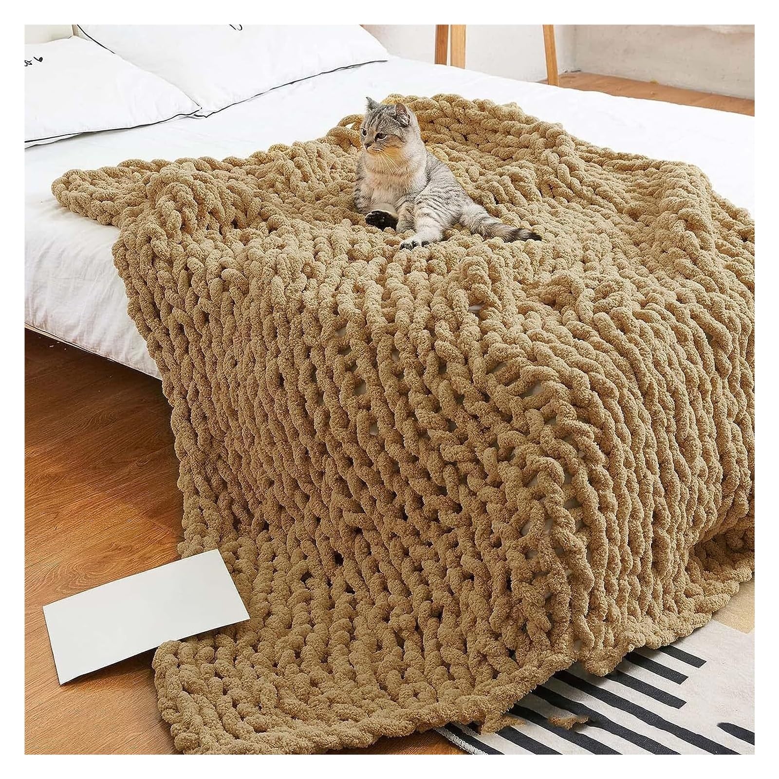 Coperta Da Tiro A Maglia Grossa Coperta In Filato Di Ciniglia Coperta Lavorata A Maglia Coperta Fatta A Mano In Maglia For Divano Letto Decorazioni For La Casa Coperta Gigante Accogliente E Spessa All