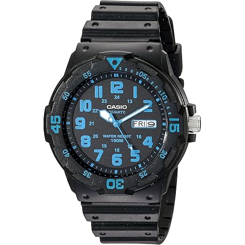 Casio Unisex MRW200H-2BV Neo-Display Black Watch with Resin Band