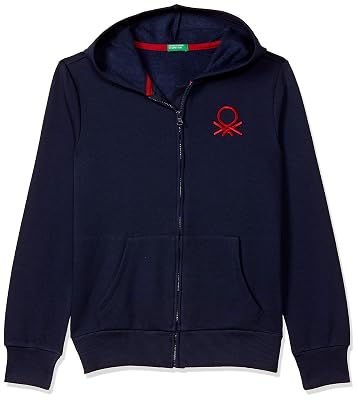 United Colors of Benetton Boys Cotton Crew Neck;Hooded Neck Regular Fit Sweatshirt (30440ECOMI_NAVY_0Y_NAVY_6 Months-9 M