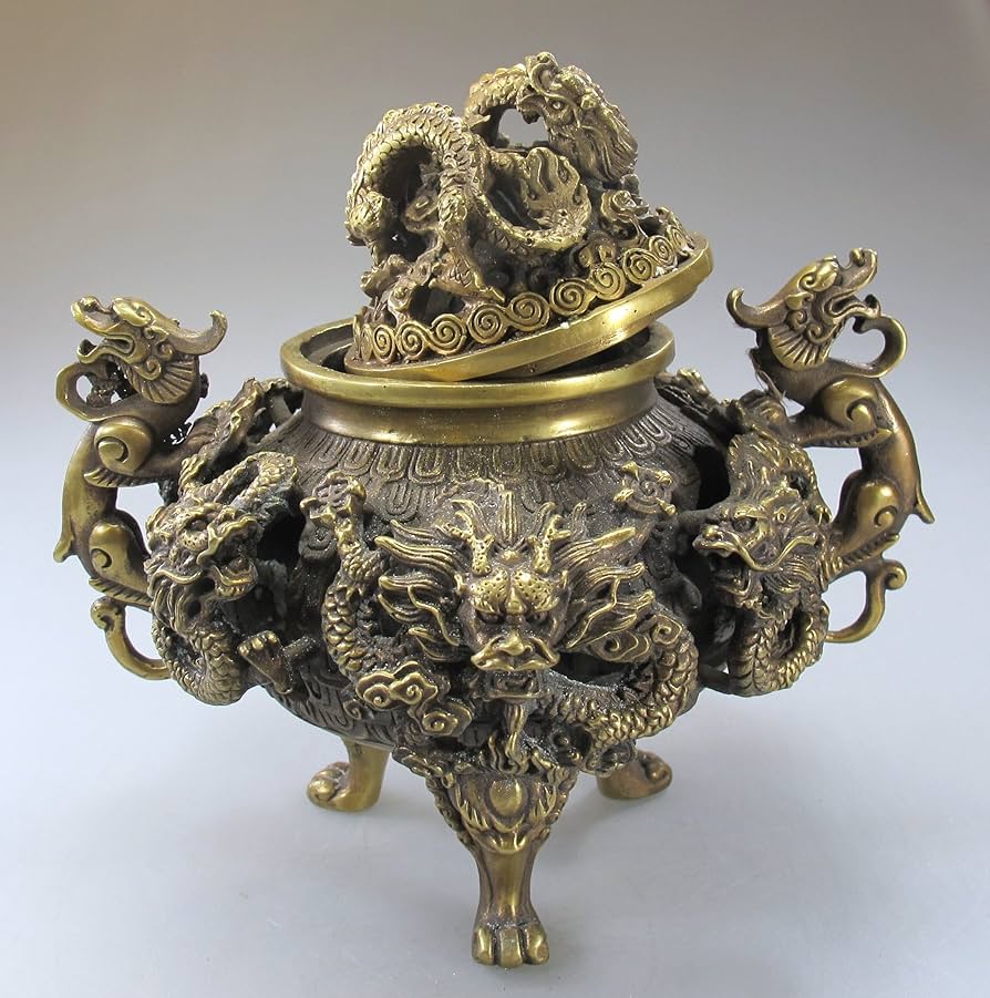 香炉 9匹の龍 香炉9匹の龍 香炉 9匹の龍 香炉9匹の龍